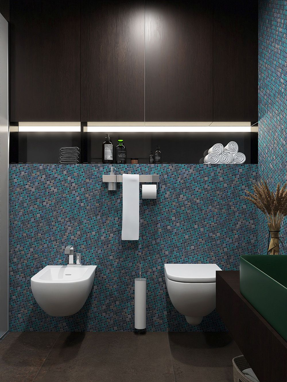 4. Mosaic Tiles for Accent Walls  