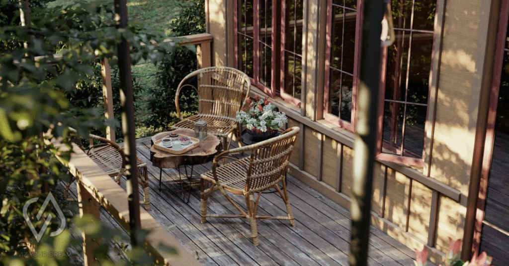 Nature Lounge Balcony Interior Design