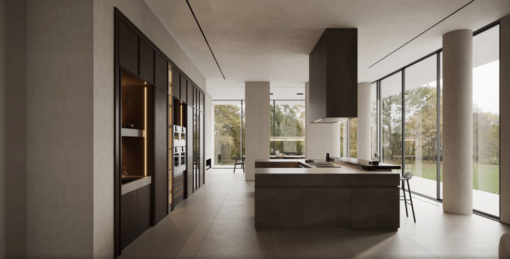 Sculpted Minimalist Kitchen Style